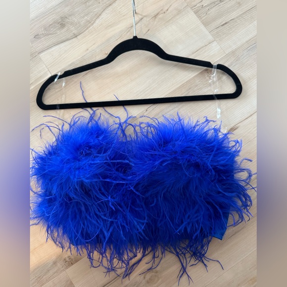 Feather Bustier Crop Top - Picture 1 of 2